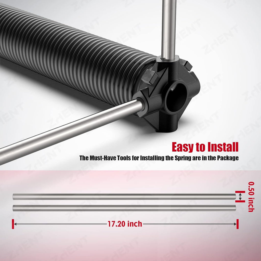 Garage Door Torsion Springs 2" Pair, 0.207X2"X22",Replacement Kit