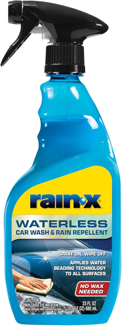 620143 Waterless Car Wash and Rain Repellent, 23 fl. oz. Rinseless Cleaner Spray for a Spot Free Finish, Perfect for
