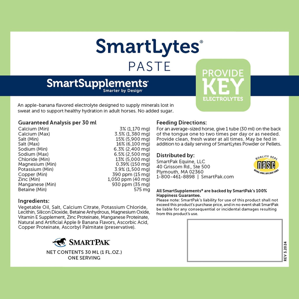 SmartLytes Paste Horse Electrolyte Paste, Pack of 6 Tubes
