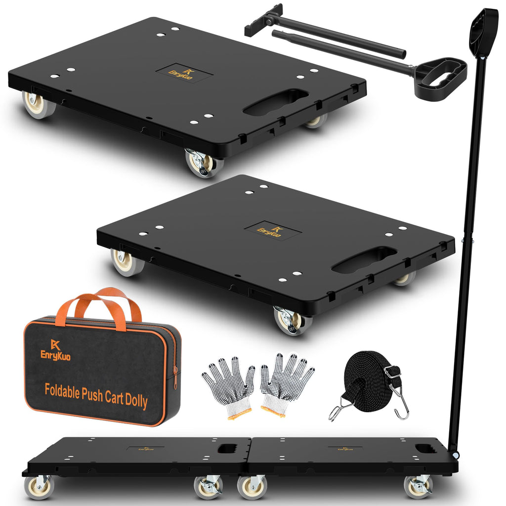 Connectable Furniture Dolly 2Pcs,Detachable Handle, Max Load 880Lb