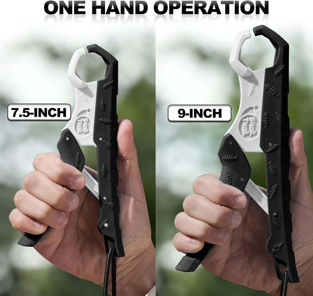 7.5'' Floating Fish Gripper, Fishing Grabber | Catfish Mouth Pliers, Caught Bass Holder, Fish Scale Hook Clamp