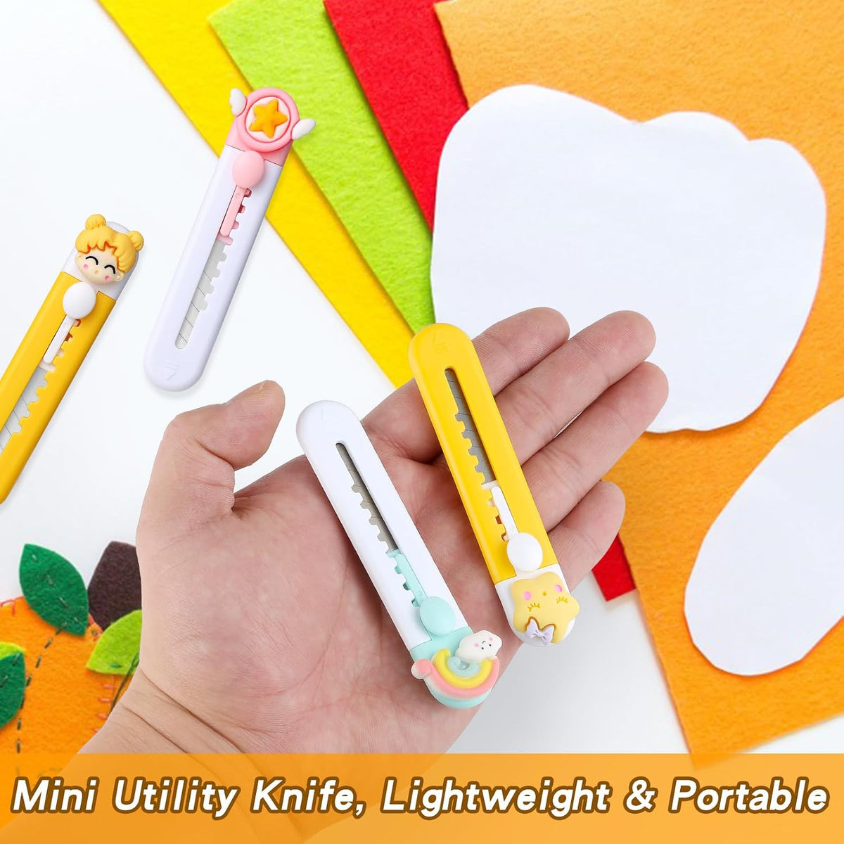 Box Cutter Retractable Mini Utility Knife Small Safety Cutter, Open Clamshell Packaging, Box Opener, Trim Photos