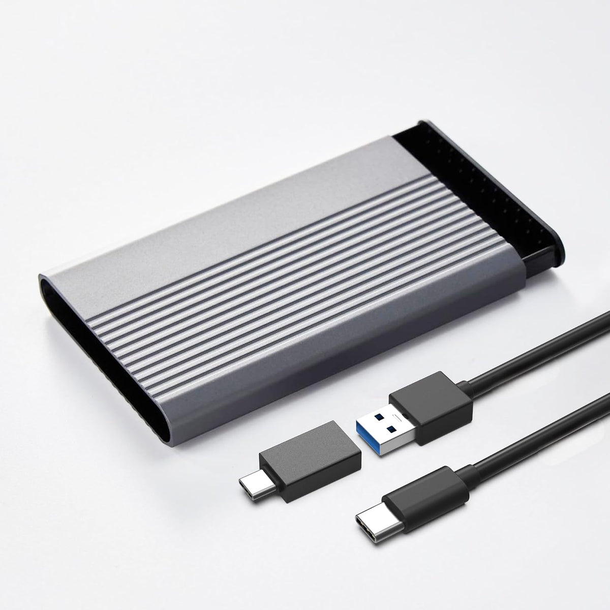 2.5 Inch SATA to USB External Hard Drive Enclosure, USB Type-C/Type-A to Sata Compatible for 2.5 Inch 7mm 9.5mm HDD