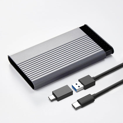 2.5 Inch SATA to USB External Hard Drive Enclosure, USB Type-C/Type-A to Sata Compatible for 2.5 Inch 7mm 9.5mm HDD