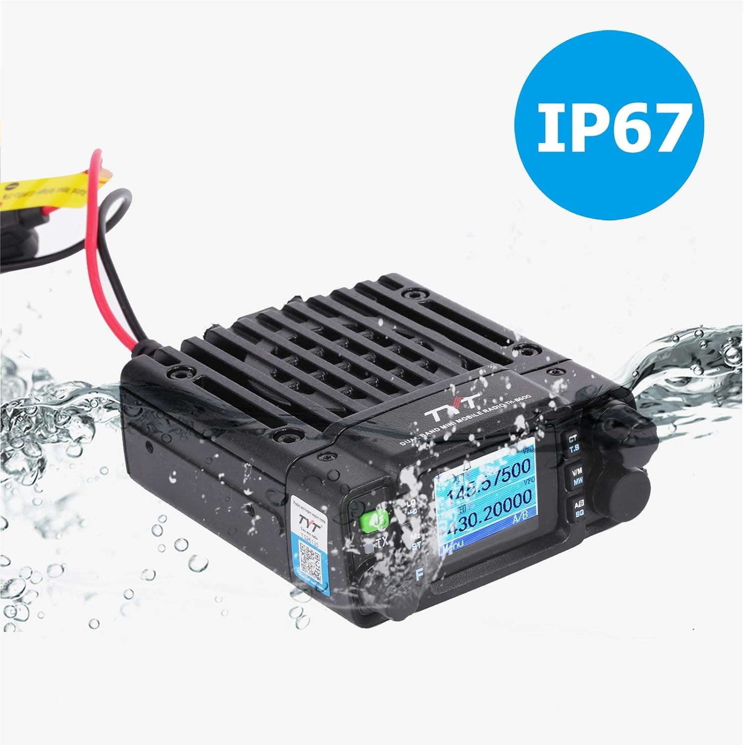 TYT TH-8600 Mini 25W Dual Band Amateur Radio IP67 W/Magnetic 18in Antenna | Waterproof Radio VHF: 144-148mhz (2m)