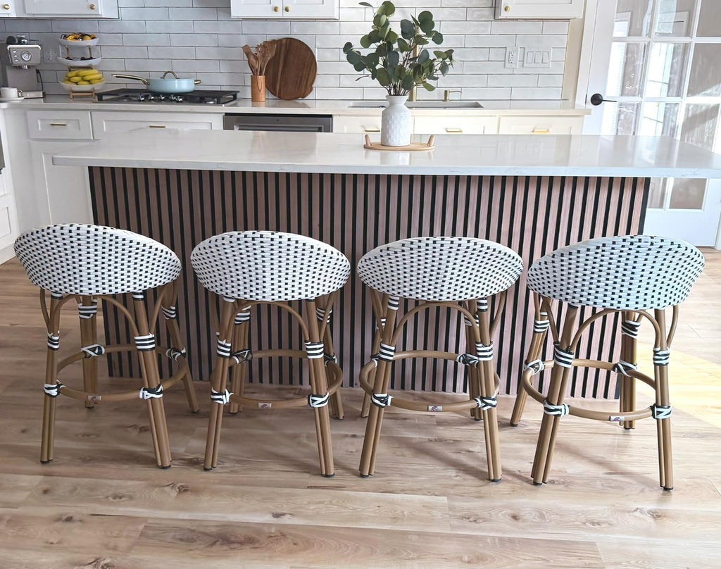 Outdoor Barstools Oversize Counter Stool 1-Pack Backrest Patio