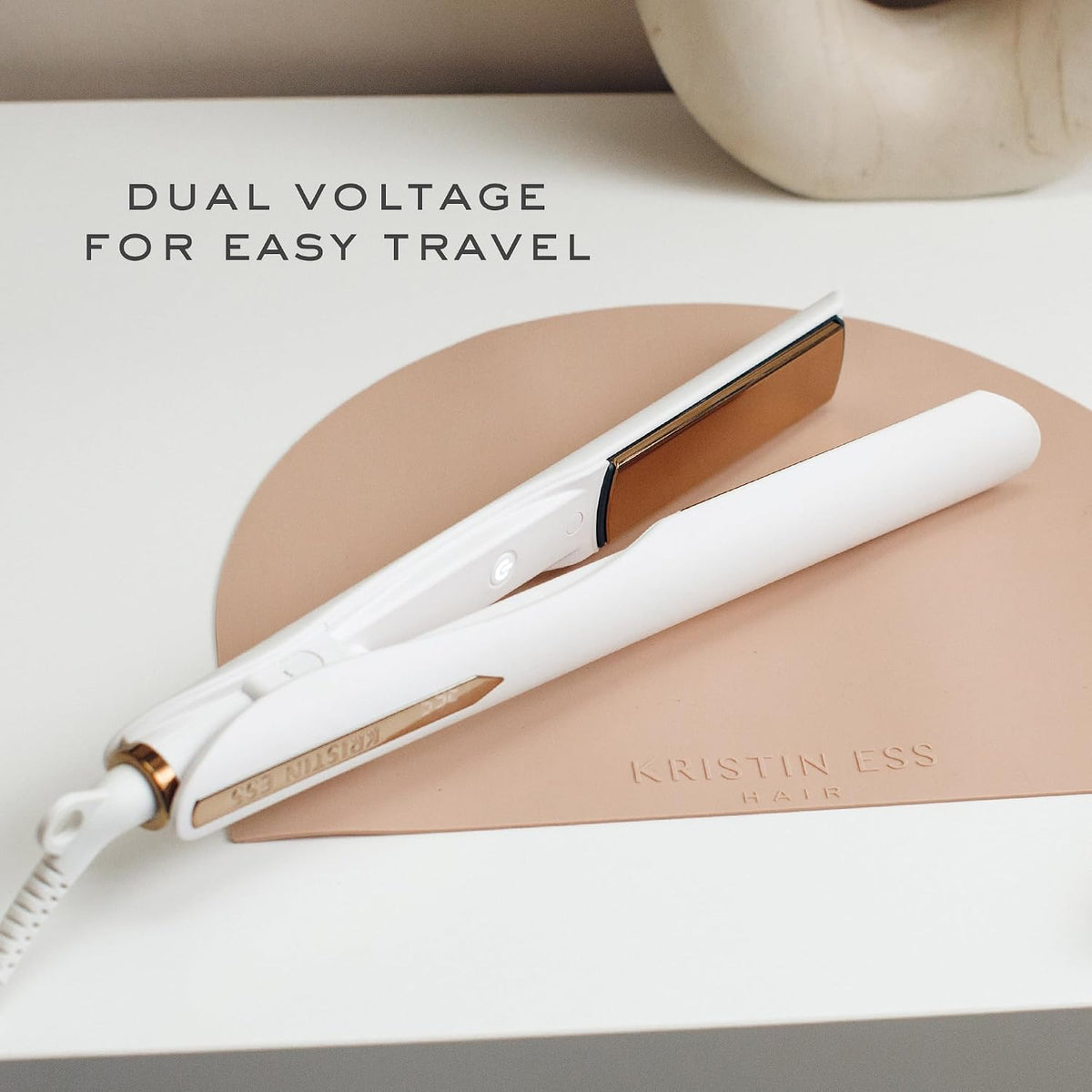 3-in-One Professional Titanium Hair Straightener, Curler & Waver for Women - Dual Voltage - 440 Degrees - 1 1/4"