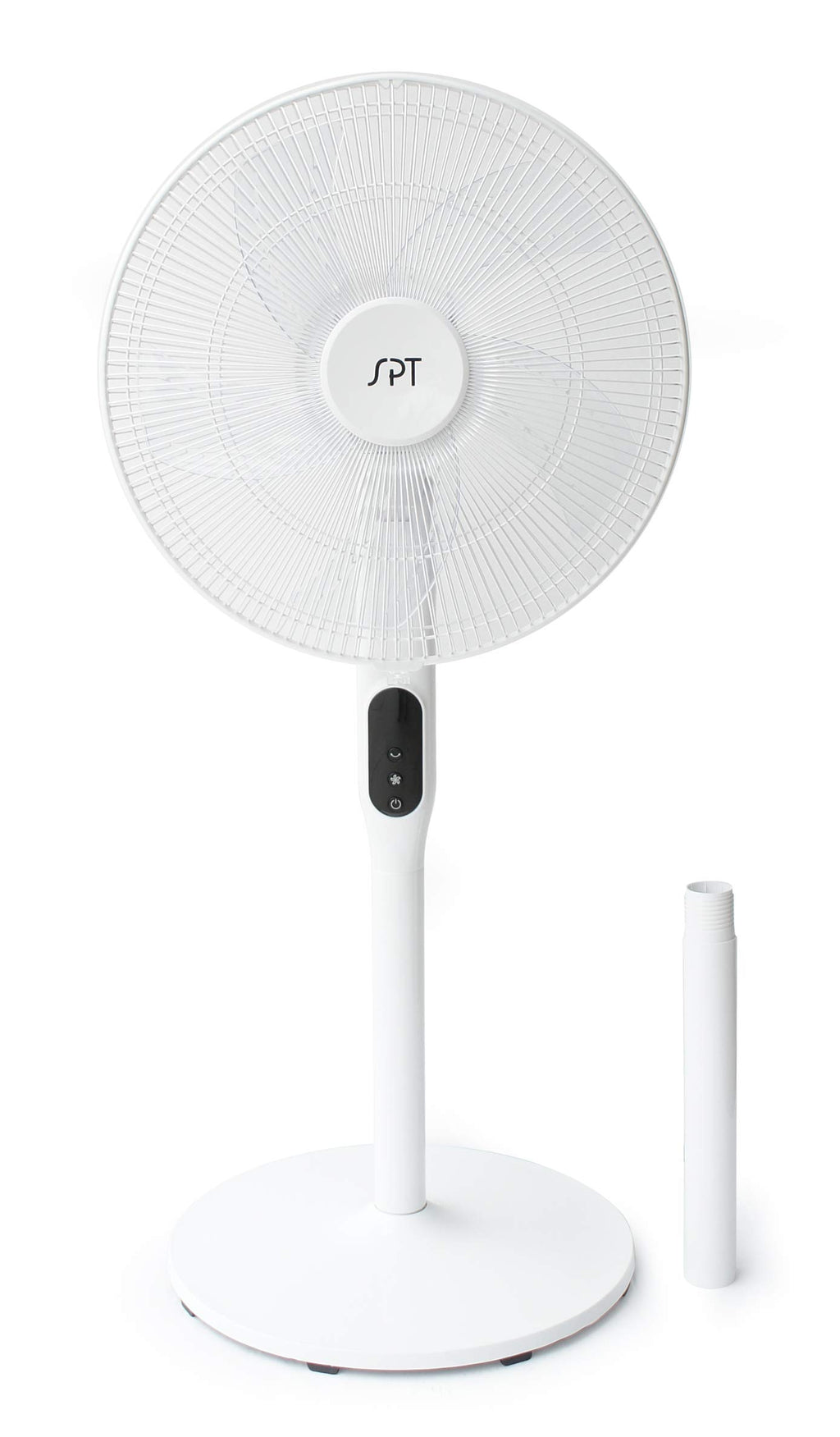 16″ DC-Motor Energy Saving Stand Fan with Remote and Timer – Piano White