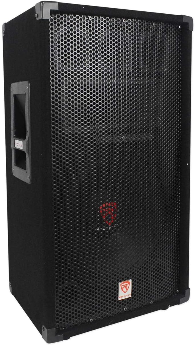 RSG12 12" 3-Way 8-Ohm Passive DJ Pro Audio PA Speaker, 2-Pack | 1000W Peak/500W RMS, SpeakON and 1/4" Inputs, Pole