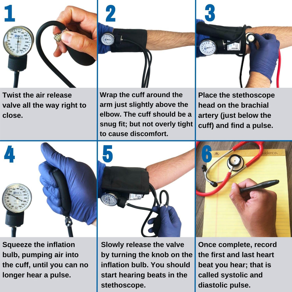 HCS Extra Large Blood Pressure Cuff, Manual Blood Pressure Cuff Arm, XL BP | Large Adult Aneroid Sphygmomanometer