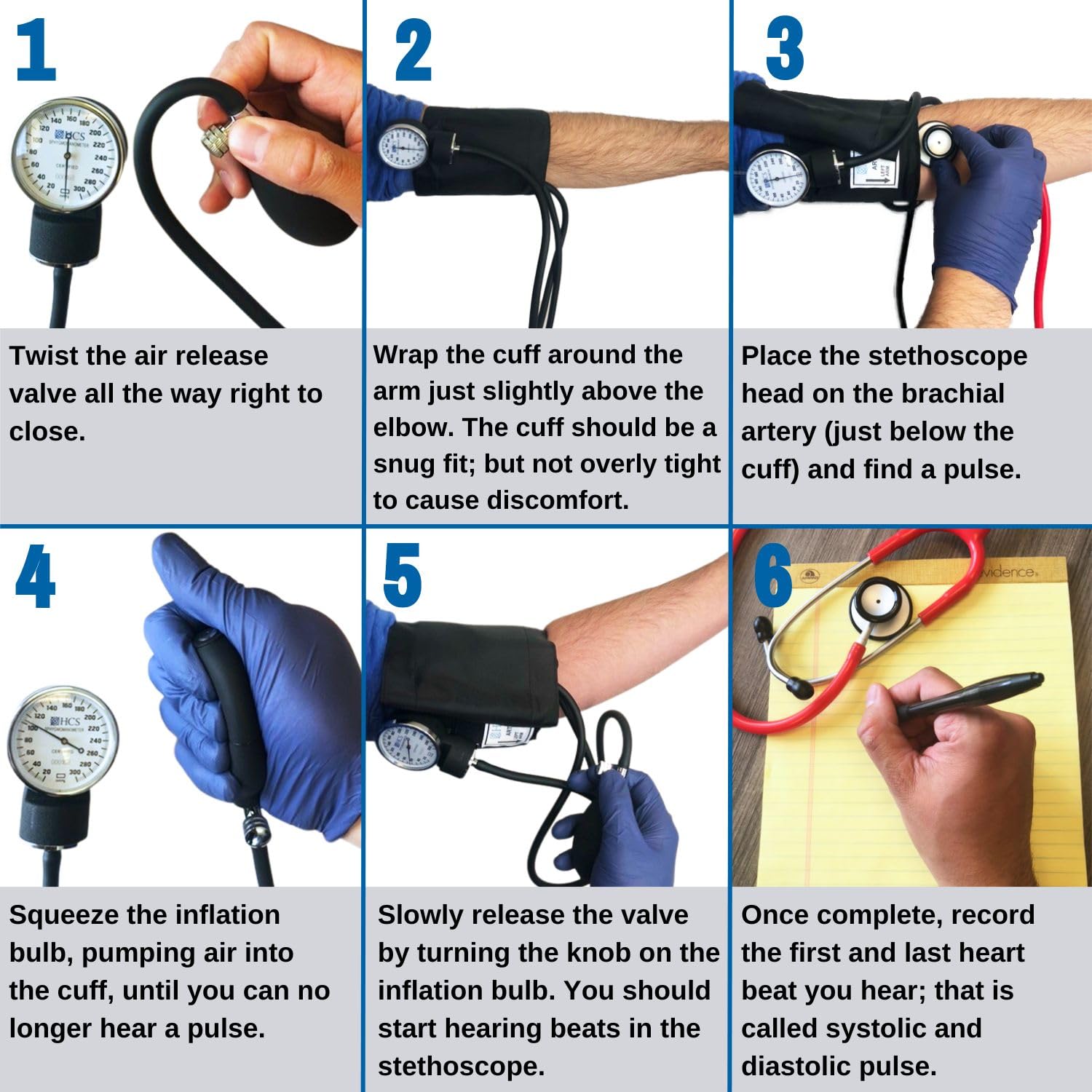 HCS Extra Large Blood Pressure Cuff, Manual Blood Pressure Cuff Arm, XL BP | Large Adult Aneroid Sphygmomanometer