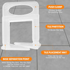 Tile Leveling System, 2000-Piece 1/8" Tile Spacers Clips Tile Tools | Tile Installation Tools for Ceramic Tile and