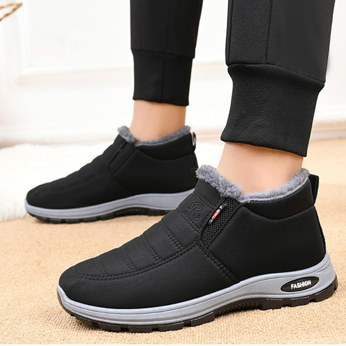Snow Boots for Women Winter Warm Sheepskin-lined Waterproof Non Slip Orthopedic Shoes Ankle Sneakers with Arch