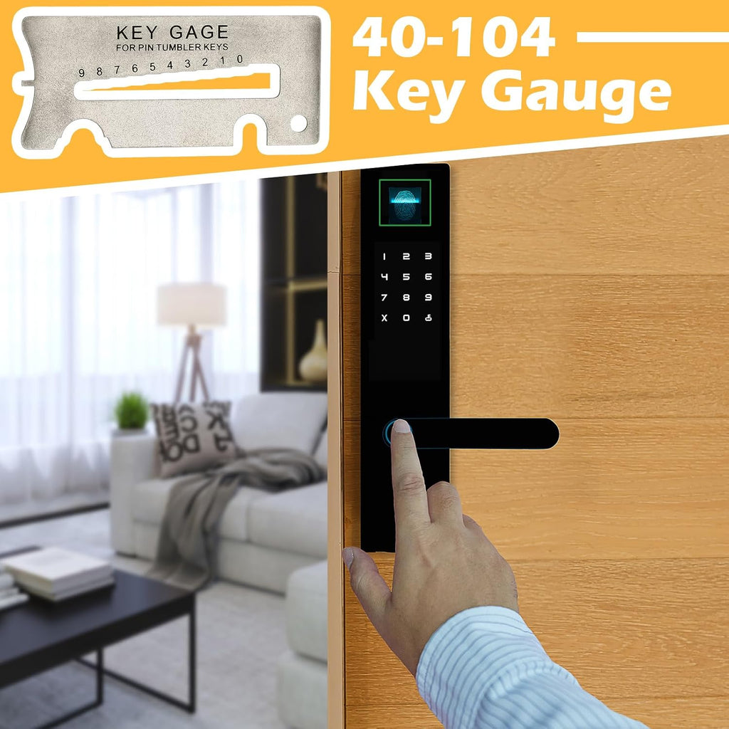 2 Pack 40-104 Key Gauge Gray Keying Tool Key Decoder & Lock Pick Alignment Professional Locksmith Measuring Tool