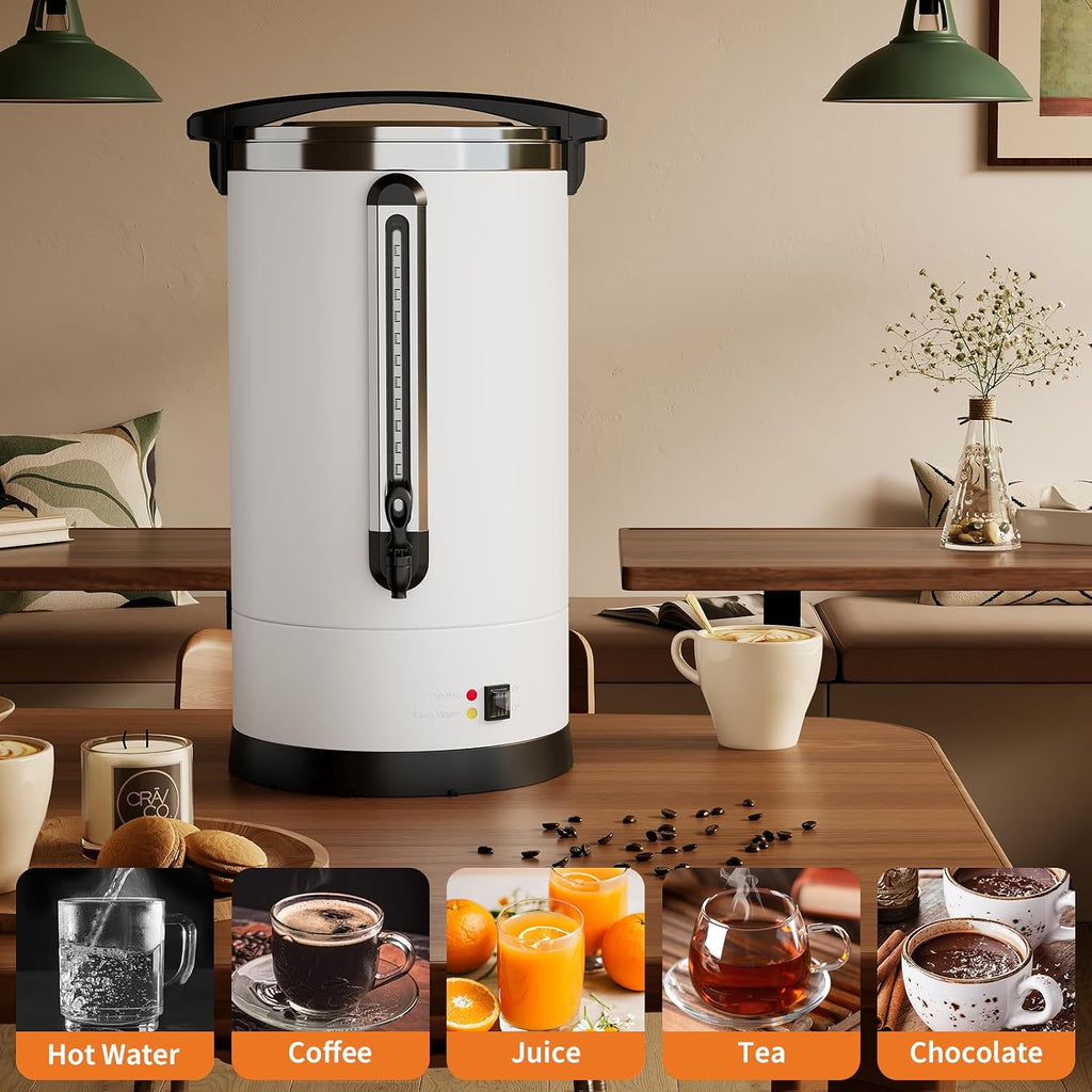 80 Cup Commercial Coffee Urn, 12L Stainless Steel