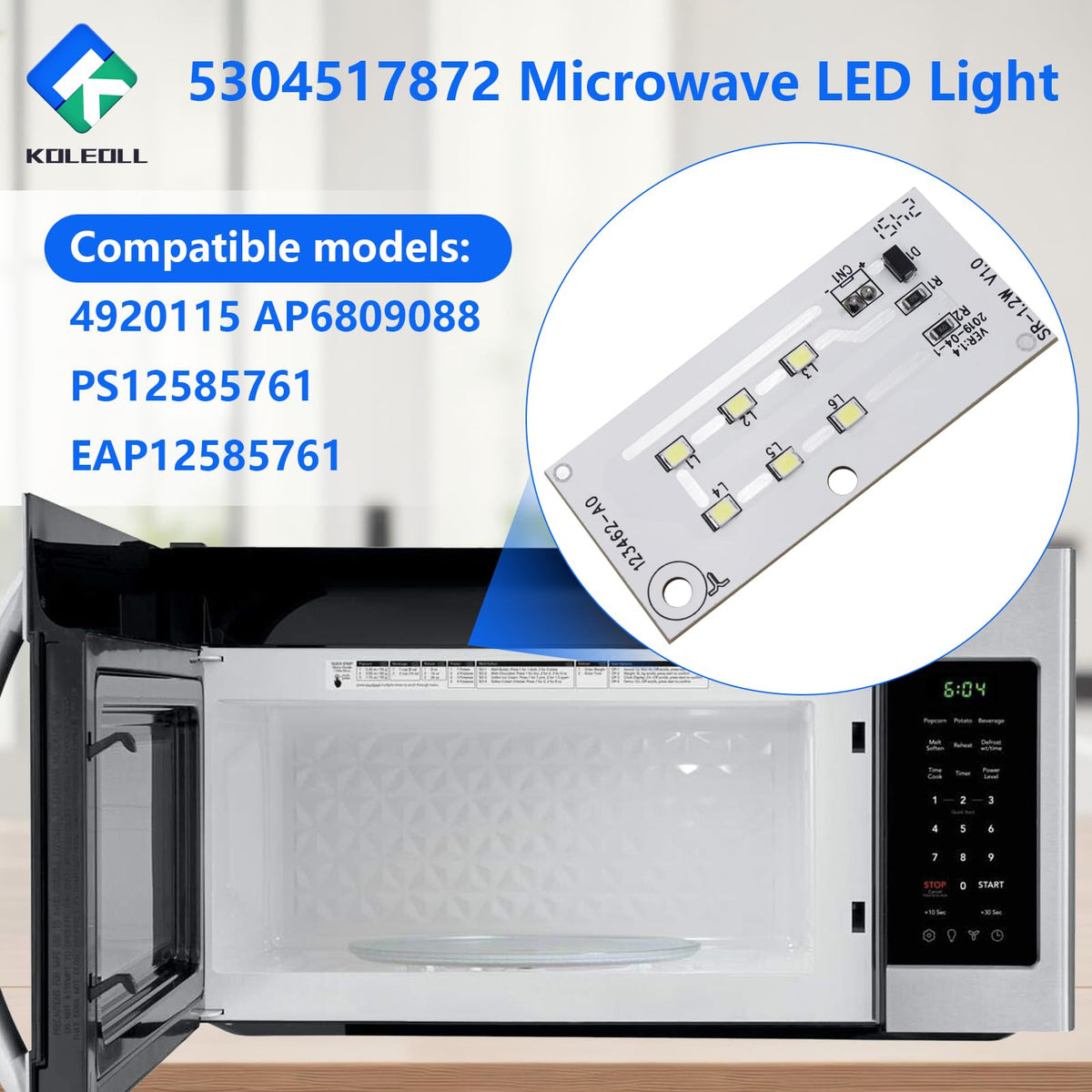 5304517872 Microwave LED Light, Replacement Lamp