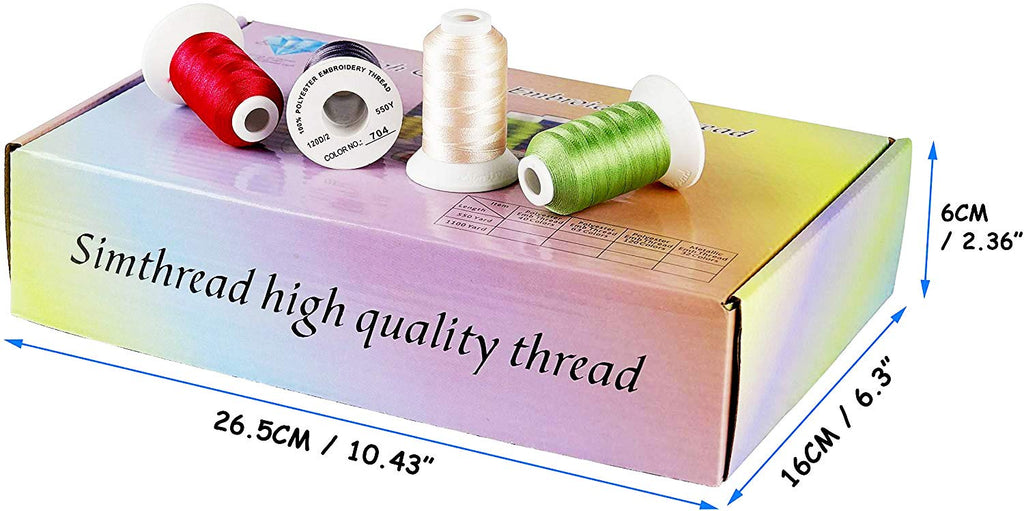 40 Colors Polyester Embroidery Machine Thread Kit