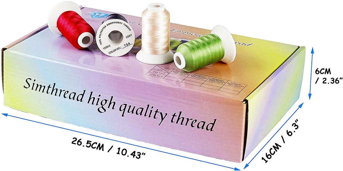 40 Colors Polyester Embroidery Machine Thread Kit