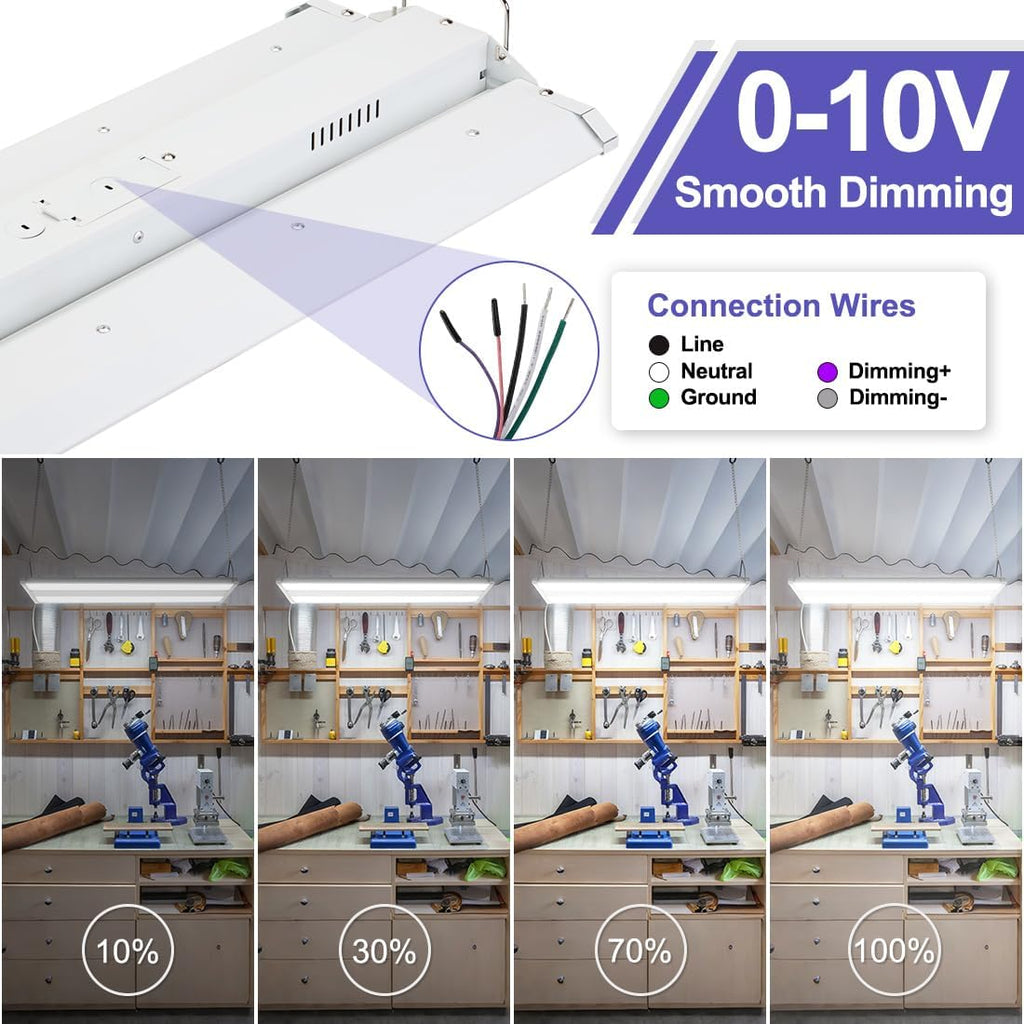 2FT 150W LED Linear High Bay Light, 5000K High Bay Shop Light 4 Pack