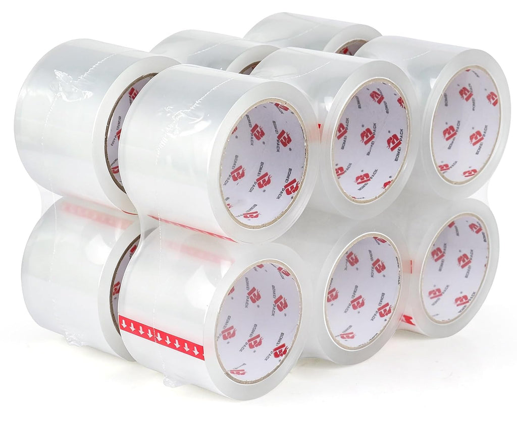 3" Clear Wide Packing Tape 12 Rolls, Total 660Y - 3 inch x 55 Yards, 2.4 mil Thick, Heavy Duty 3 Inch Wide Packaging