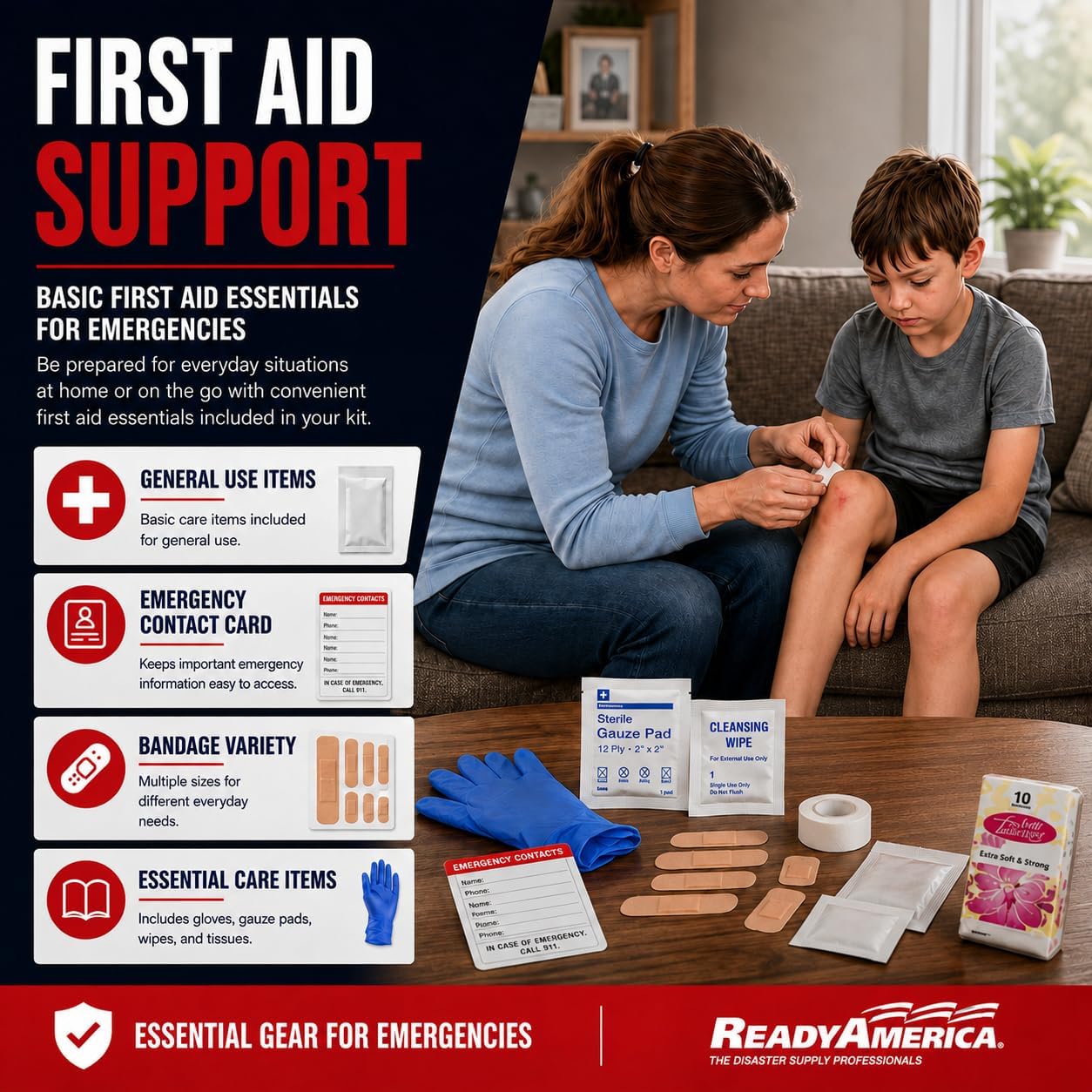 70180 72 Hour Emergency Kit, 1-Person, 3-Day Backpack, Includes First Aid Kit, Survival Blanket, Emergency Food