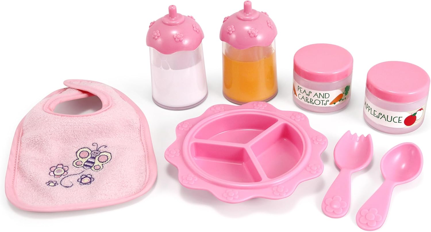 Melissa & Doug Mine to Love Baby Food & Bottle Play Set for Feeding Dolls Baby Doll Feeding Set, Disappearing Milk