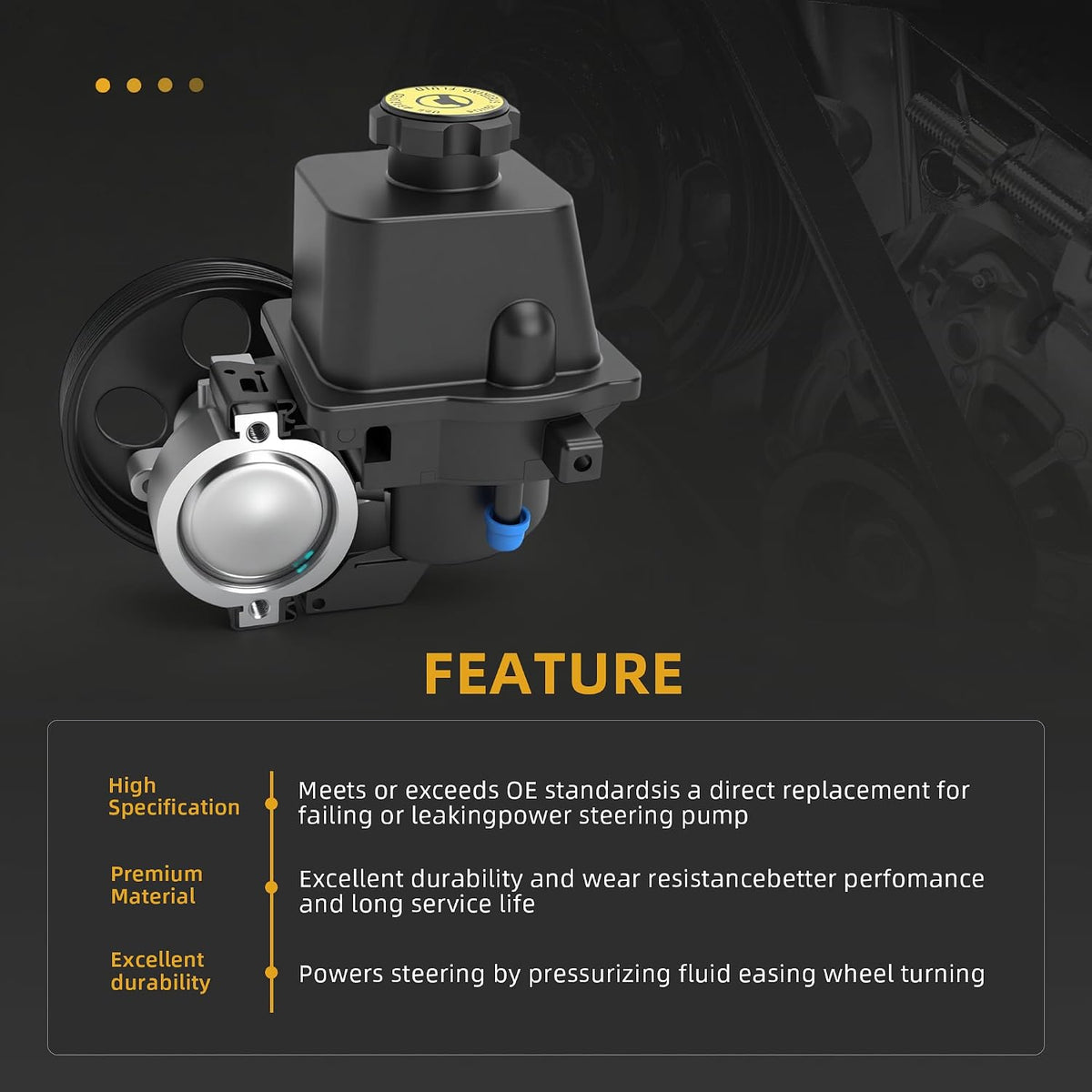 Power Steering Pump with Pulley for Chevy Trailblazer
