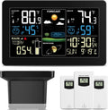 Weather Station with Rain Gauge Outdoor, Home Weather Stations Wireless Indoor Outdoor with Digital Rain Gauges