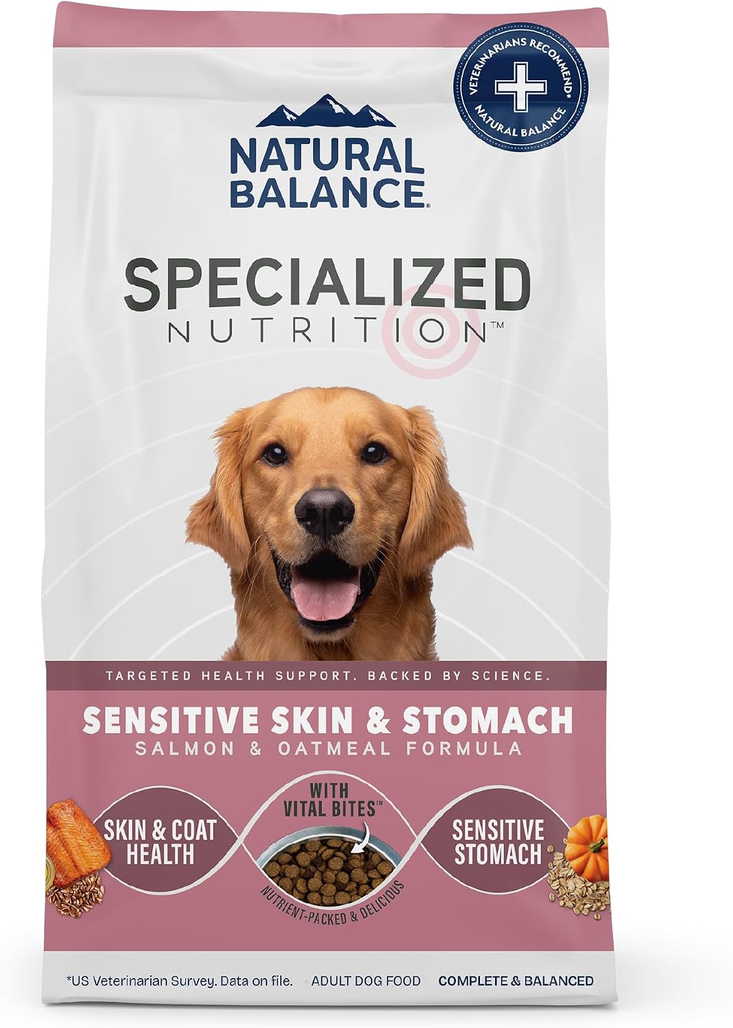 Specialized Nutrition Dog Food, Salmon & Oatmeal, 22 lb