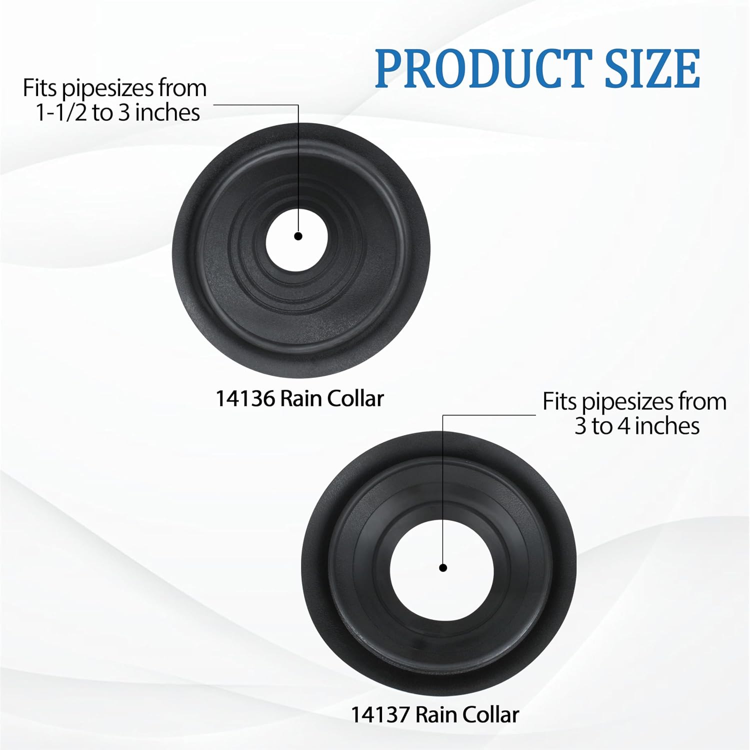 Rain Collars 14136 14137 Roof Vent Boot for No-Calk Roof Flashing