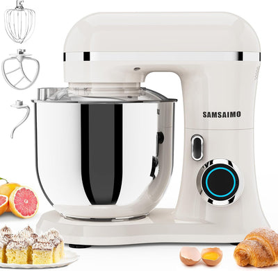 Stand Mixer, 6.5QT Tilt-Head Electric Kitchen Mixer 660W, 10-Speed Household food mixer with 304 Stainless Steel