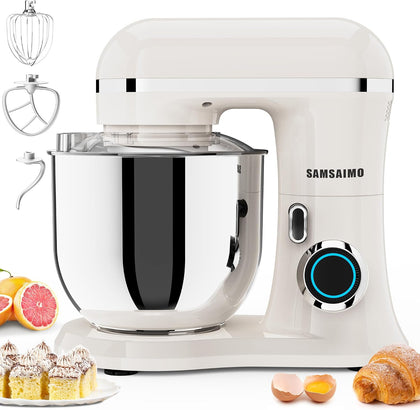 Stand Mixer, 6.5QT Tilt-Head Electric Kitchen Mixer 660W, 10-Speed Household food mixer with 304 Stainless Steel
