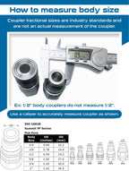 Summit Hydraulics 1/4" NPT Flat Face Hydraulic Quick Connect Coupler Set w/Dust Caps