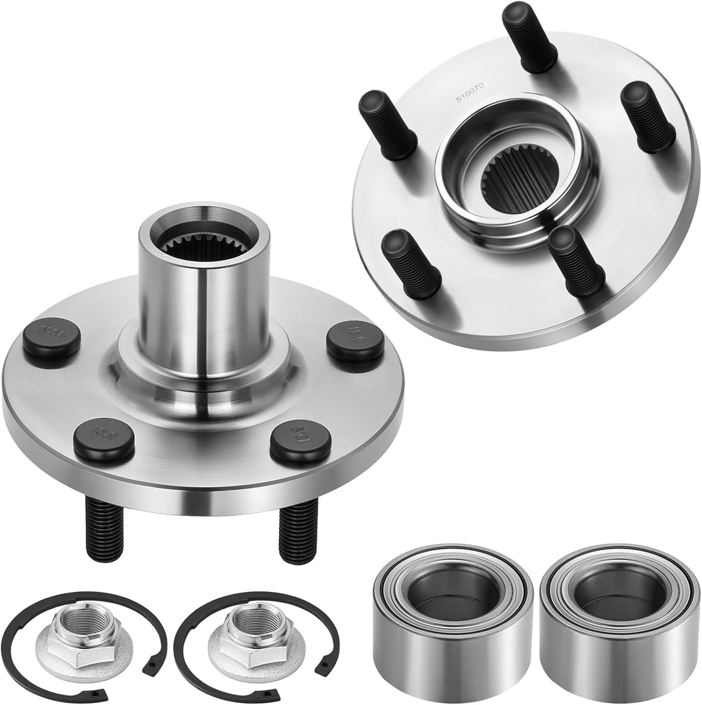 2PCS 510070 BDFHYK Front Wheel Bearing and Hub Assembly