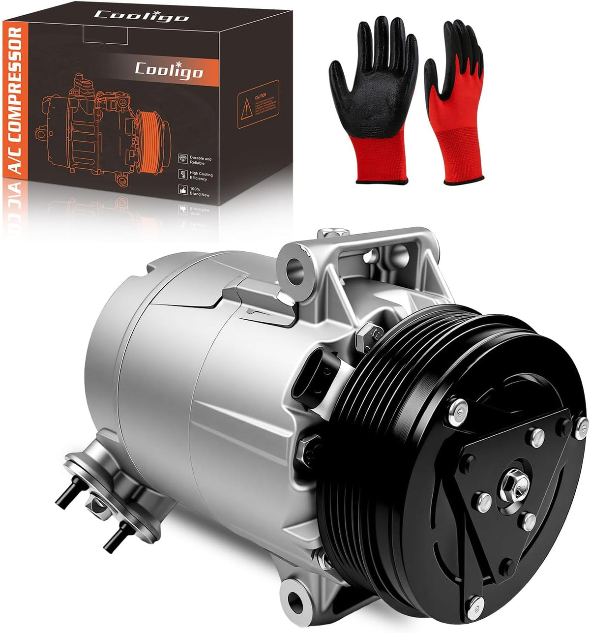 A/C Compressor with Clutch Fits for Chevry Malibu 2.4L 2008-2012,CO20741C
