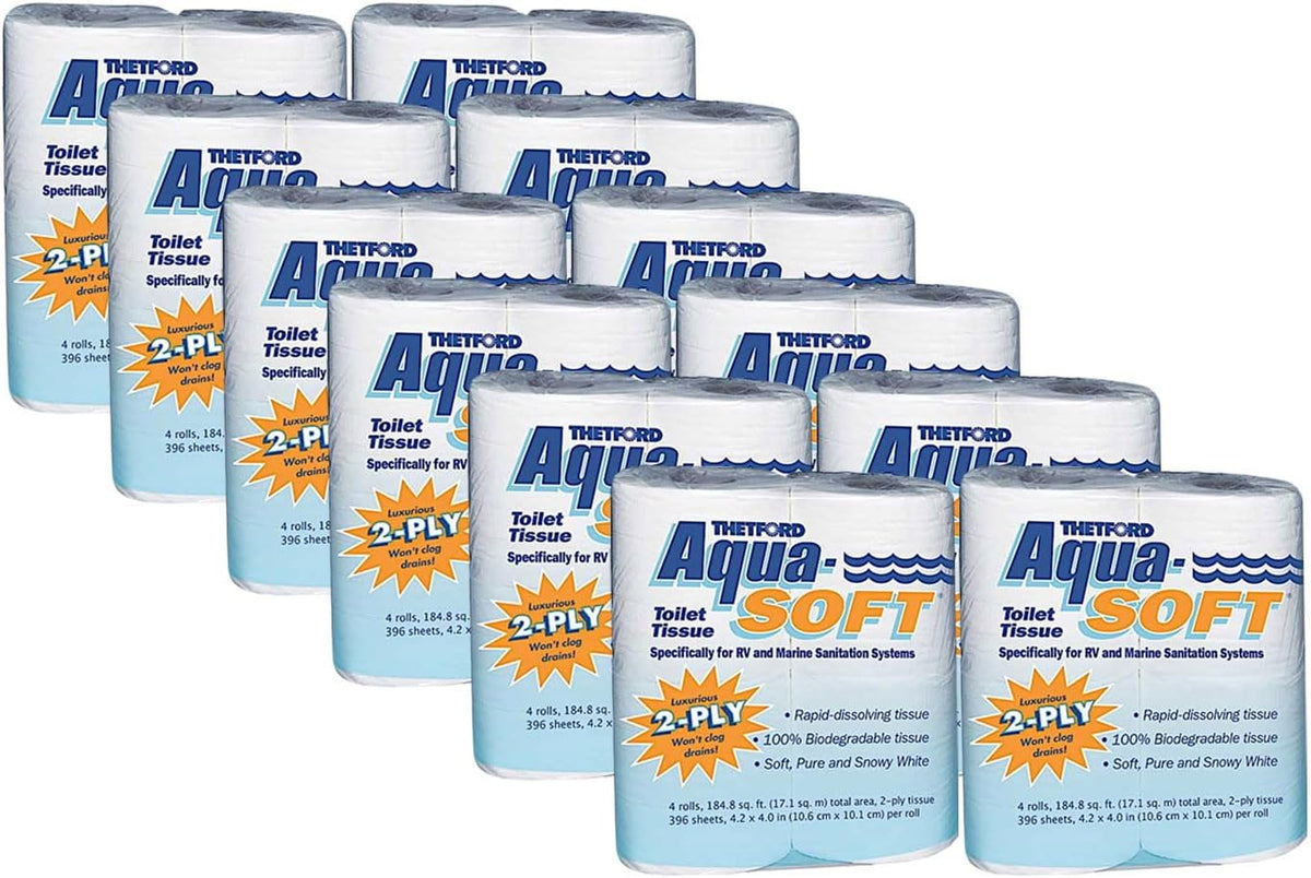 03300 Aqua-Soft Toilet Tissue 2-Ply / 4-Pack Quantity 12