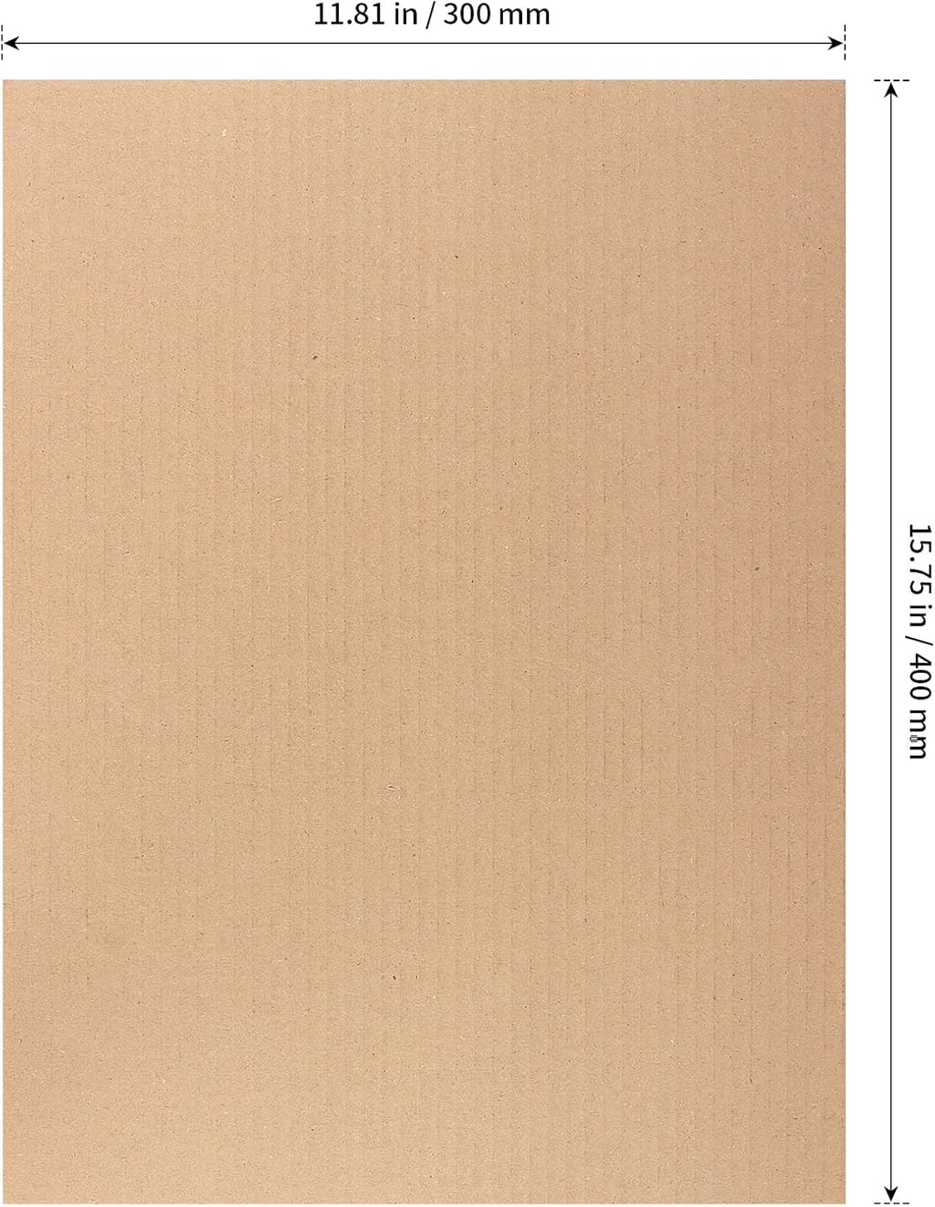 Corrugated Cardboard Sheets, 15.6 x 11.8 Inches, 60 Pack, for Packaging Mailing