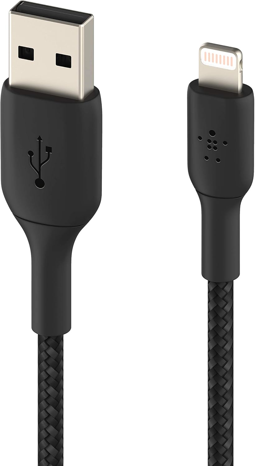 BoostCharge Braided Lightning Cable - 3.3ft/1M - MFi Certified Apple iPhone Charger USB to Lightning Cable - iPhone