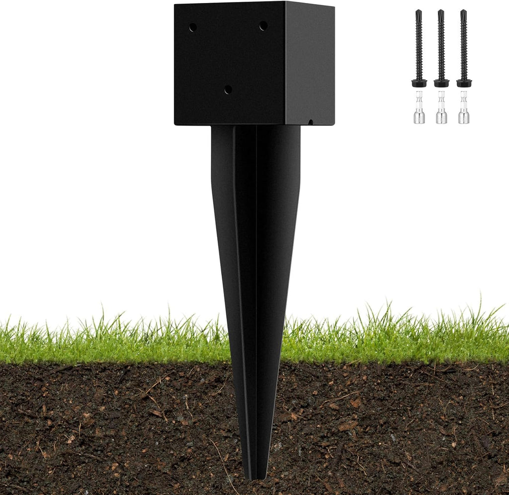 4 "x 4" Mailbox Mounting Post Base Black Heavy Duty Metal Mailbox Post Mount Base Mail Box Posts Anchors Mail Box