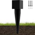 4 "x 4" Mailbox Mounting Post Base Black Heavy Duty Metal Mailbox Post Mount Base Mail Box Posts Anchors Mail Box