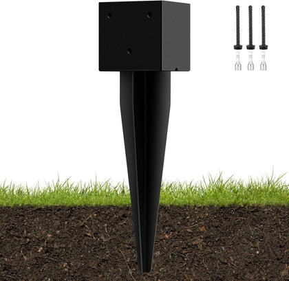 4 "x 4" Mailbox Mounting Post Base Black Heavy Duty Metal Mailbox Post Mount Base Mail Box Posts Anchors Mail Box
