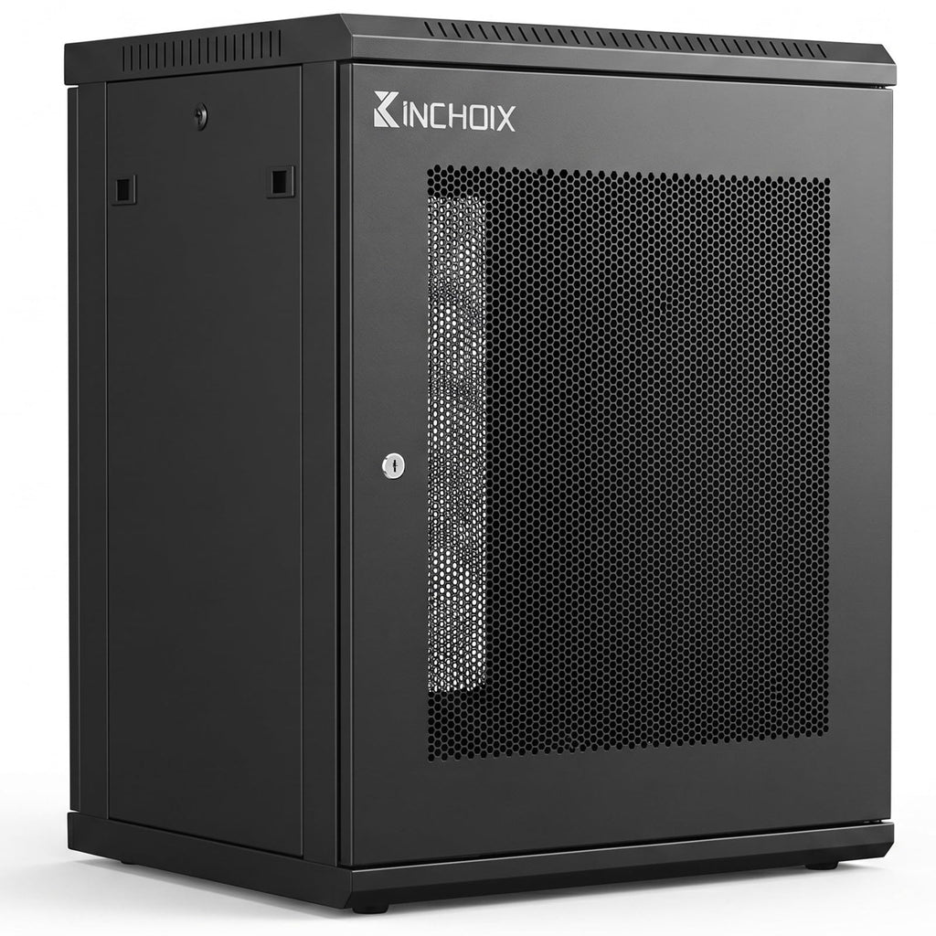 Network Rack Enclosure Cabinet Enclosure for Computer Data Networking Electronic Equipment, Removable Side Panels