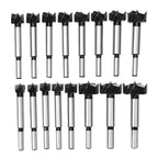 Forstner Drill Bit Set 15-35mm 16 Pcs Carbide Forstner Bits HSS | Wood Tool Punching Bit Wood Slabs Flat Wing