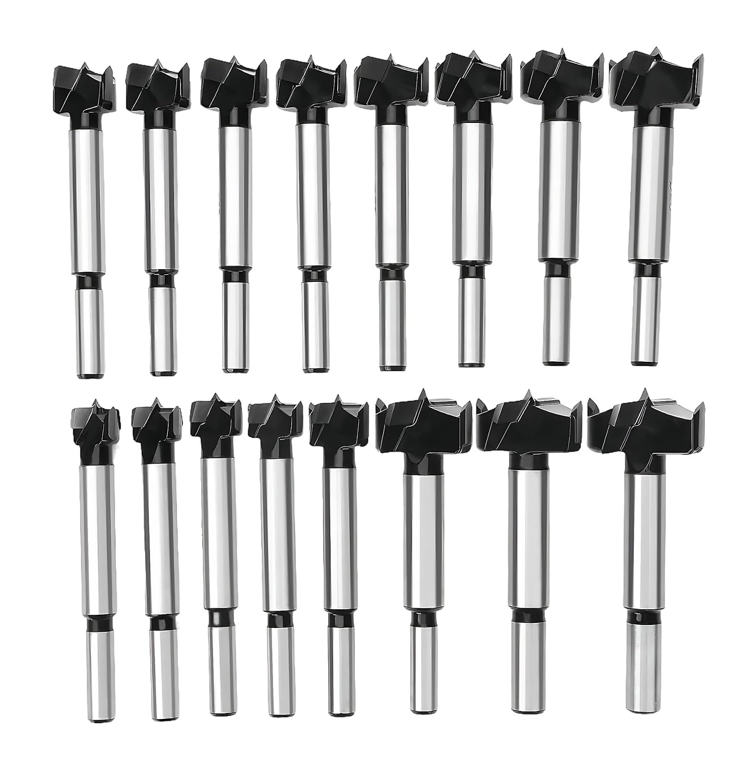 Forstner Drill Bit Set 15-35mm 16 Pcs Carbide Forstner Bits HSS | Wood Tool Punching Bit Wood Slabs Flat Wing