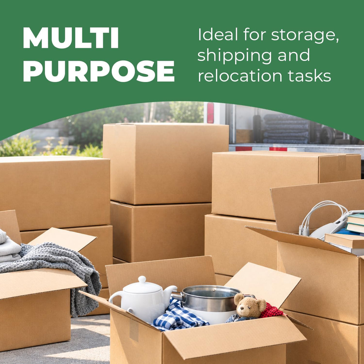 Heavy Duty Corrugated Shipping Boxes - Durable 16x8x16" Cardboard Moving & Packing Cartons - Stackable Kraft Boxes