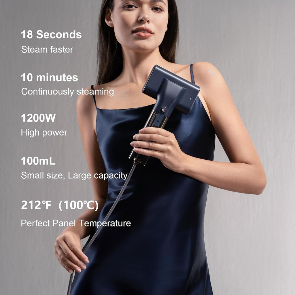 G10 Steamer for Clothes, Portable Travel Irons,Handheld Garment Steamer | 15S Fast Heat Up,Big Iron Panel steam iron