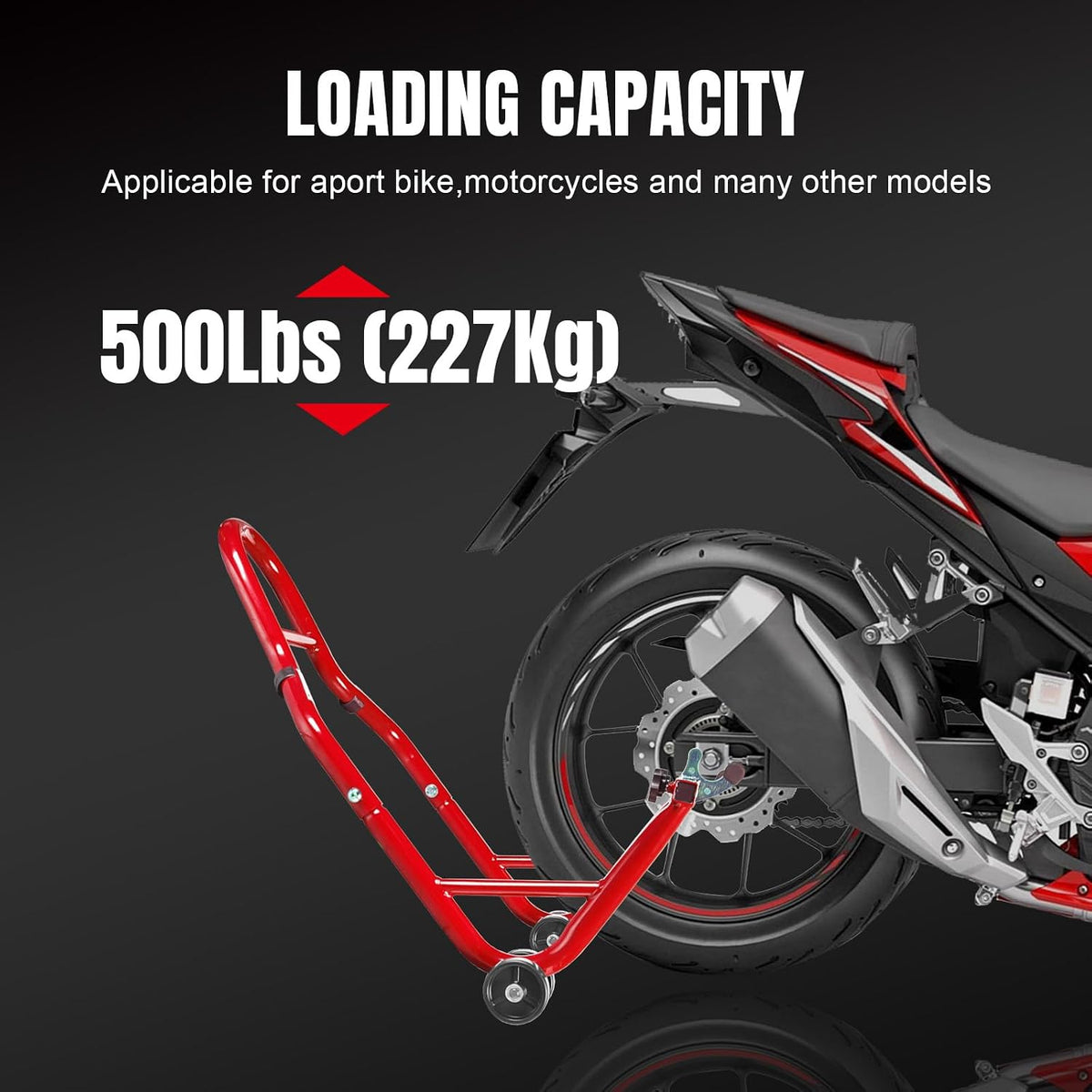 Motorcycle Stand Rear Combo Wheel Lift Stands, 500Lbs Capacity,Swingarm Spool Paddock Stands for Sport Bike,Fit for
