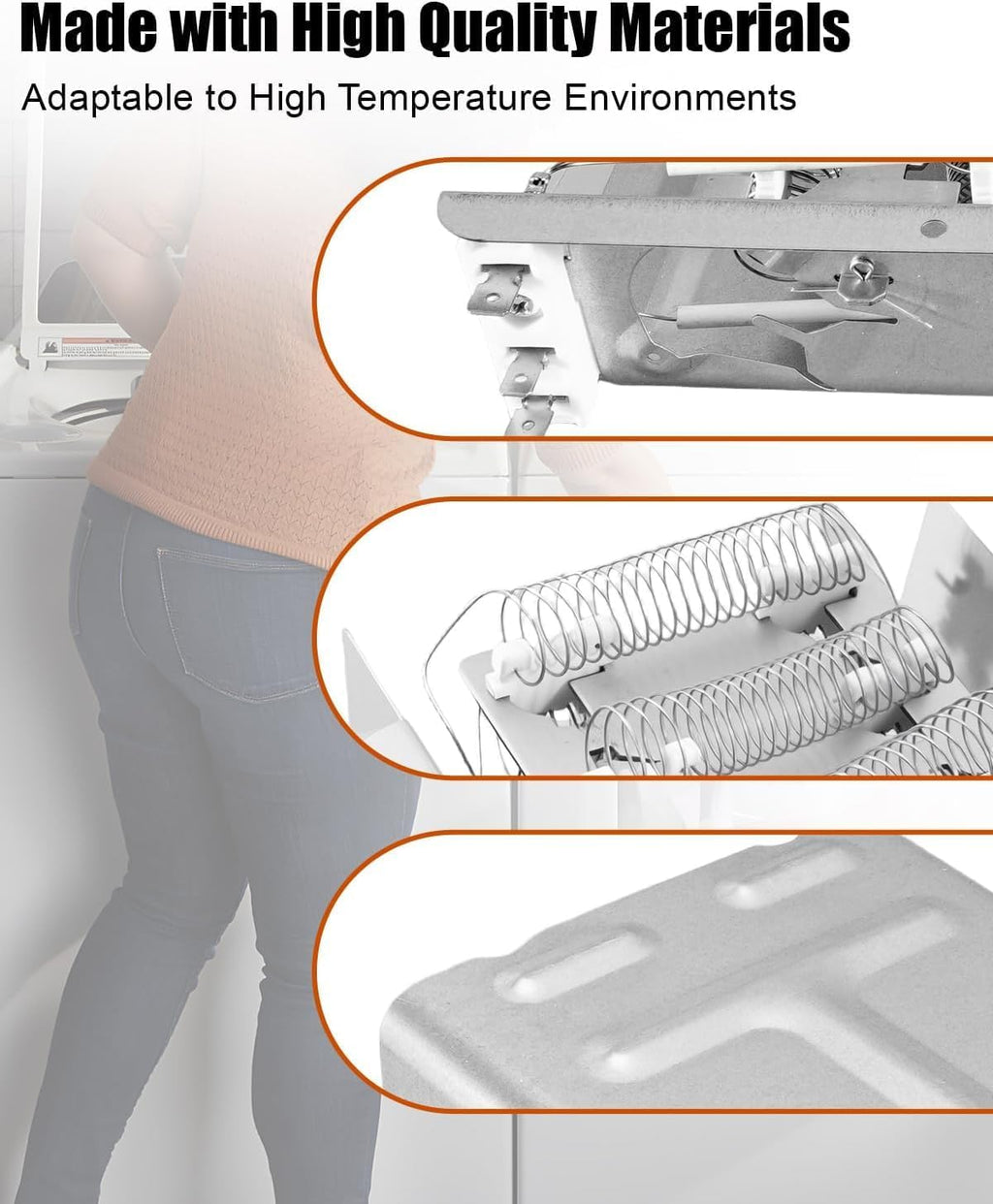 WP3401338 WP8573069 Clothes Dryer Heating Element Fit for Whirlpool dryers