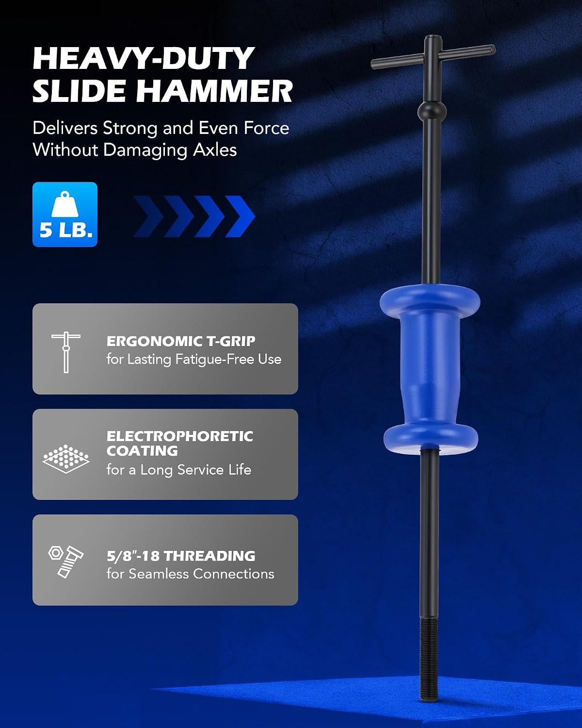 OMT 22pc Slide Hammer Puller Set, Axle Bearing Hub & Seal Remover Kit