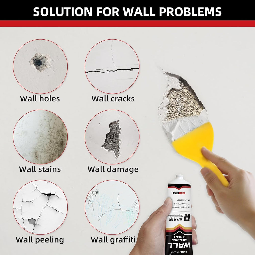 Drywall Repair Kit, Drywall Hole Patch Repair Kit Spackle Wall Repair Kit | Drywall Putty for Filling Holes and Creak